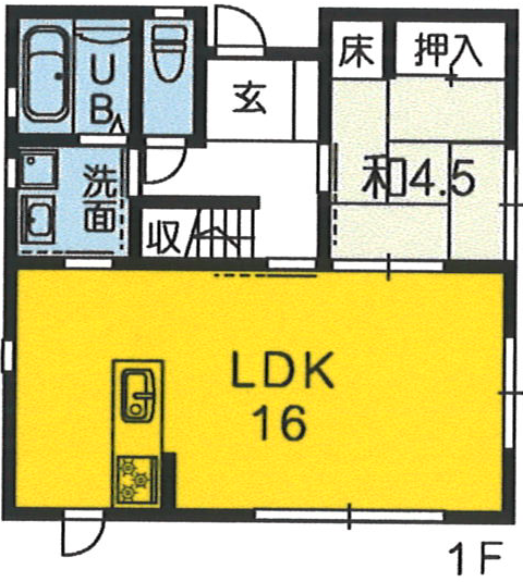 高知県 香美市 土佐山田 建売図面16 1F 高知県 香美市 土佐山田 建売図面14 1F
