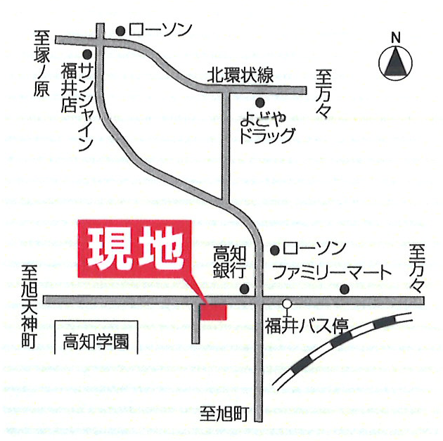 サンタウン福井Ⅱ（高知市福井町）　案内図